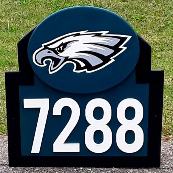 Philadelphia Eagles Address Sign for your home (with your address) New! - Picture 2 of 6